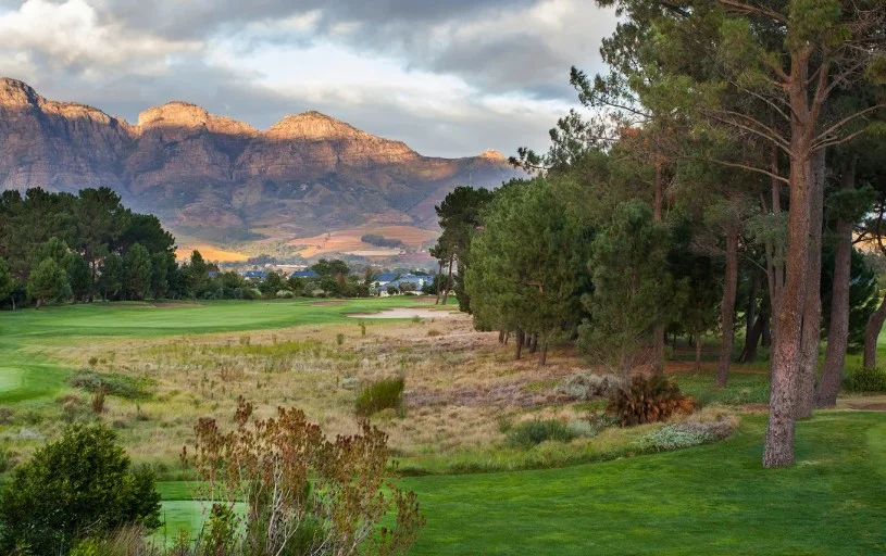 Pearl Valley golf course with vineyard views